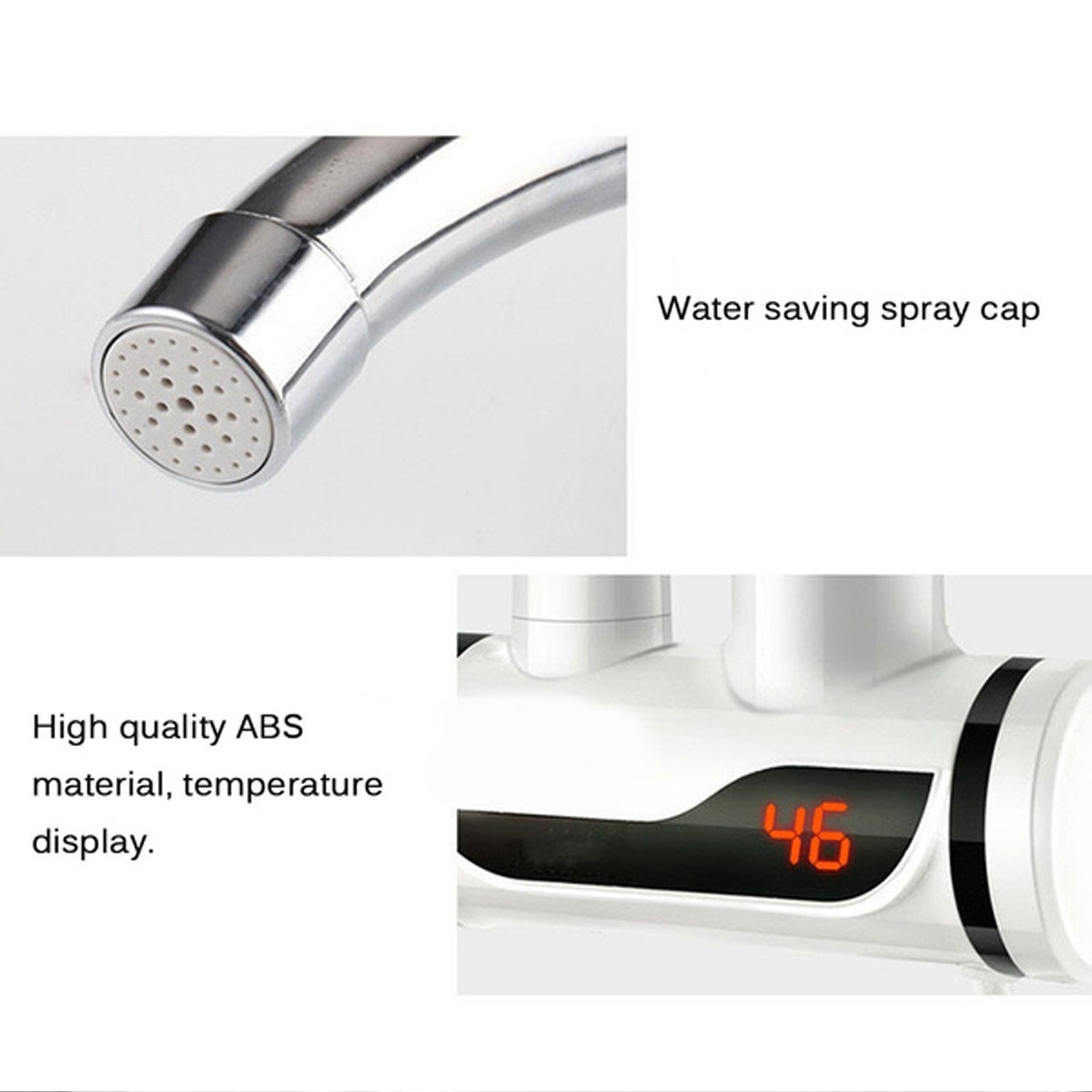 Instant water heater faucet designed for kitchen use. Instant water heater faucet designed for kitchen use.